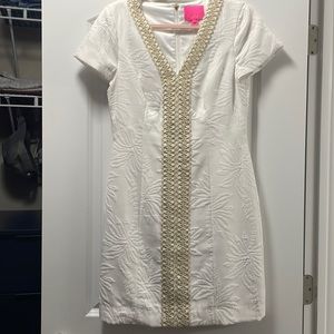 NWT White Lilly Pulitzer Arie Stretch Shift Dress